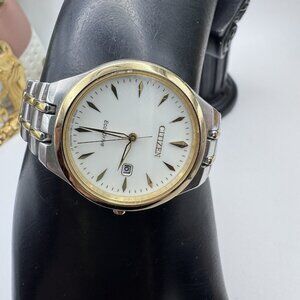 Citizen Eco-drive E011 Stainless Steel Crystal Bezel Ladies Watch Qye6